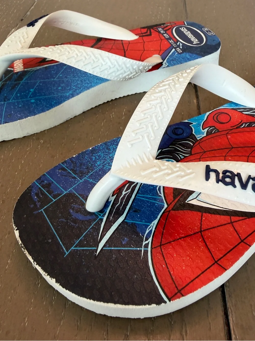 Havaianas Kids Marvel Spider-Man Flip Flops/Sandals Size 11/12C